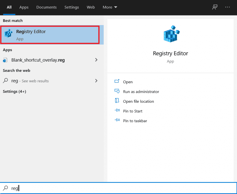 صورة لـ كيفية إزالة تراكب السهم على أيقونة الاختصار على نظام Windows 10 | Registry_1_768x627-tI92xRfs-DzTechs
