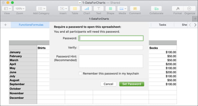 صورة لـ كيفية التعاون في الوقت الفعلي باستخدام Pages و Numbers و Keynote على الـ Mac | SetPassword_NumbersMac-n5SDRSfs-DzTechs