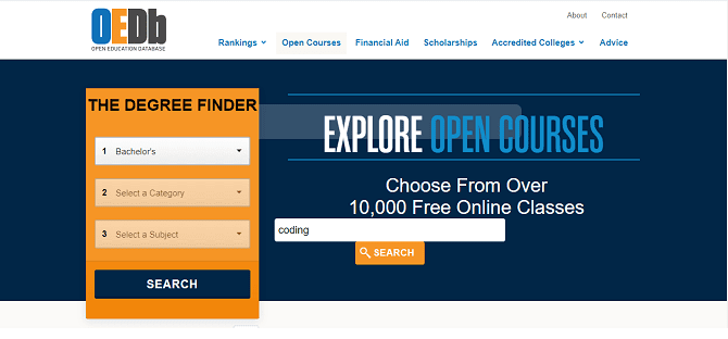 صورة لـ أفضل مواقع الويب للحصول على الدورات الجامعية المجانية عبر الإنترنت | oedb_free_online_courses_search_engine-ree1kRfs-DzTechs