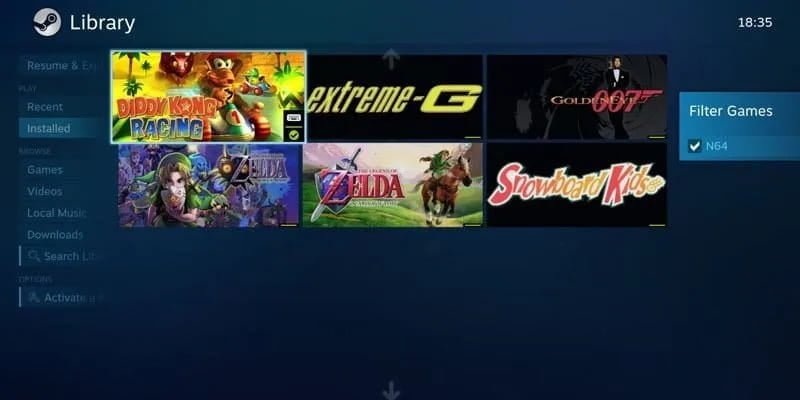 صورة لـ كيفية لعب الألعاب الرجعية على Steam باستخدام Steam ROM Manager؟ | run_emulator_games_through_steam_link_n64_games_800x400-qyR8sRfs-DzTechs