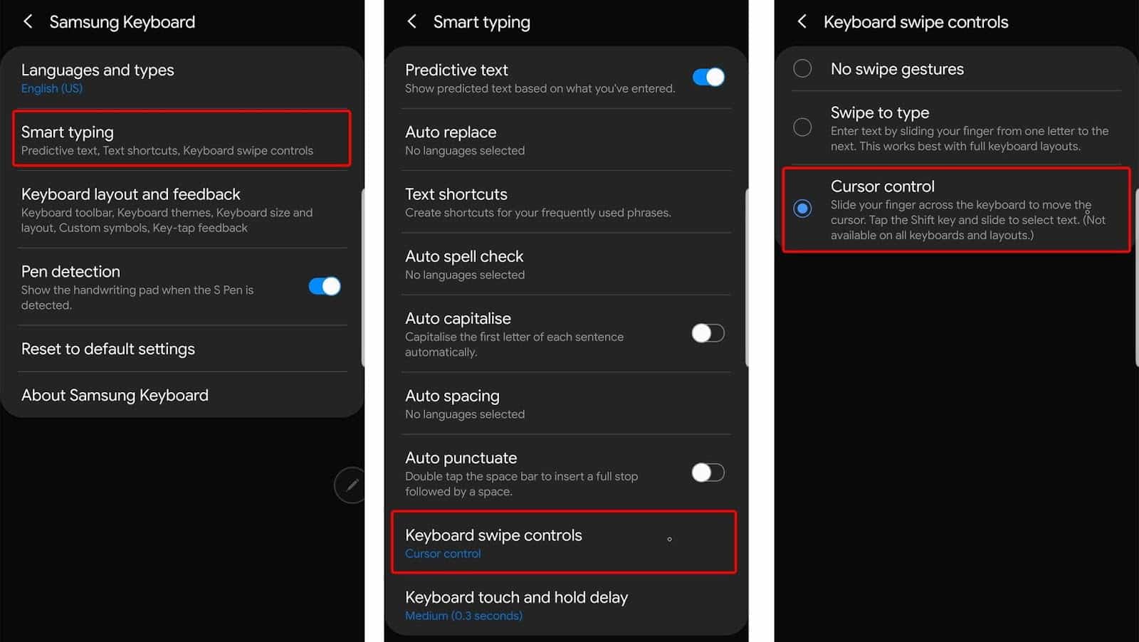 صورة لـ أفضل النصائح والحيل على لوحة مفاتيح Samsung | samsung_keyboard_smart_swipe_controls-EIxP5Kfs-DzTechs