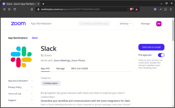 صورة لـ كيفية استخدام Zoom مع Slack بسلاسة | slack_app_for_zoom-4AY9yRfs-DzTechs