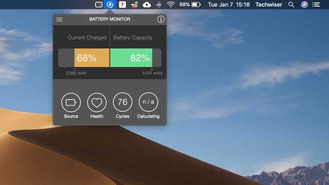 صورة لـ كيفية التحقق من صحة البطارية على الـ MacBook | Battery-monitro-DzTechs