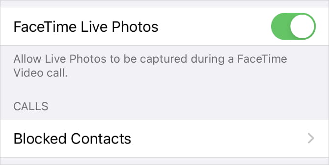 صورة لـ كيفية التقاط Live Photo في FaceTime والوصول إليها بعد إلتقاطها | FaceTime_Live_Photos_toggle_in_iPhone_settings-eVlGtUfs-DzTechs