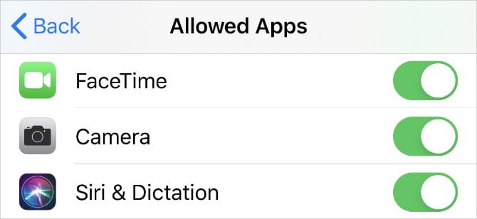 صورة لـ FaceTime لا يعمل أو غير متوفر؟ إصلاحات محتملة لتجربتها | FaceTime_and_Camera_options_in_Allowed_Apps_settings_670x308-3ZN25Ufs-DzTechs