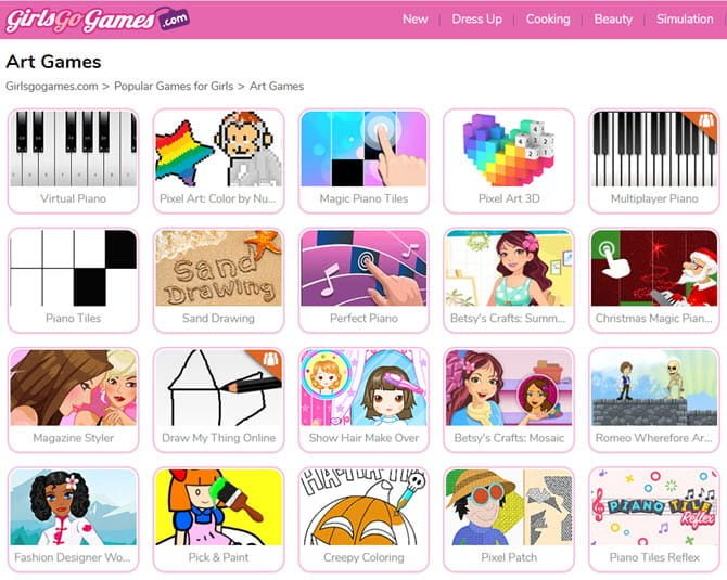 صورة لـ أفضل مواقع الويب التفاعلية التي تُوفر الألعاب الفنية الممتعة للأطفال | GirlGoGames-JXoWmWfs-DzTechs