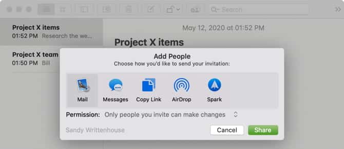 صورة لـ كيفية التعاون في تطبيقات Mac الافتراضية: الملاحظات والتذكيرات والمزيد | MacNotesAddPeople-qqWWMUfs-DzTechs
