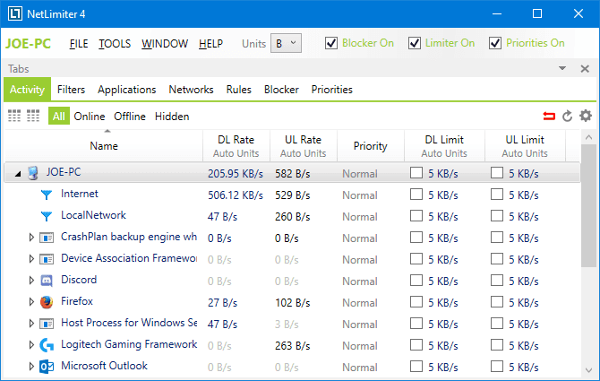 صورة لـ كيفية الحد من استخدام البيانات وعرض النطاق الترددي في Windows 10 | netlimiter_670x425-YROaRUfs-DzTechs