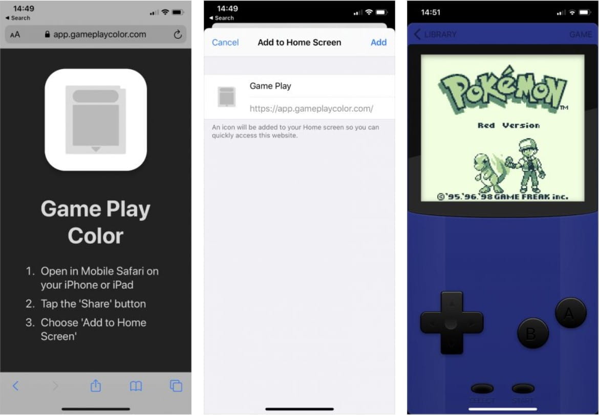 صورة لـ كيفية تشغيل ألعاب Pokémon على الـ iPhone أو الـ iPad | Play_Pok25C325A9mon_in_Safari_With_Game_Play_Color-GGROfOfs-DzTechs