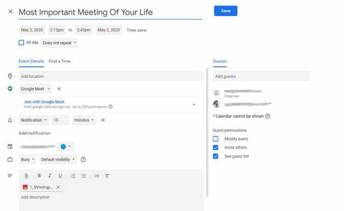 صورة لـ أفضل نصائح وحيل Google Meet التي لم تكن تعلم عنها | Sheduling_Meeting_in_Google_calendar-H3euxXfs-DzTechs