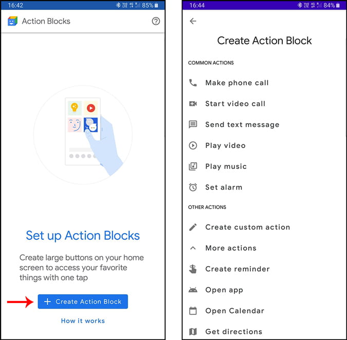 صورة لـ كيفية إضافة اختصارات مساعد Google إلى الشاشة الرئيسية | action_blocks-ajZwaXfs-DzTechs