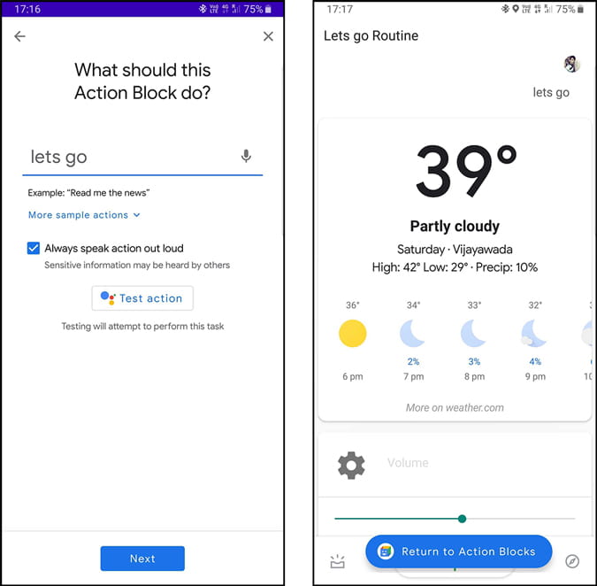 صورة لـ كيفية إضافة اختصارات مساعد Google إلى الشاشة الرئيسية | action_blocks_4-9LZwaXfs-DzTechs