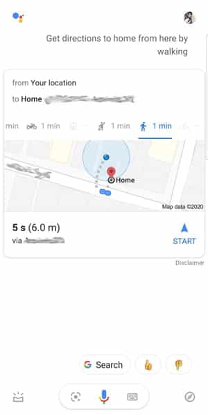 صورة لـ كيفية إضافة اختصارات مساعد Google إلى الشاشة الرئيسية | getting_directions_to_home-OKYwaXfs-DzTechs