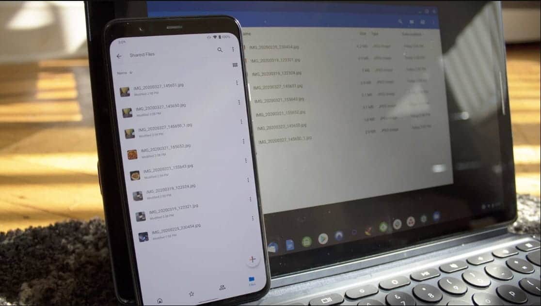 صورة لـ أفضل الطرق لمشاركة الملفات بين Android و Chrome OS | Android_transfer_on_chromebook-rhn2tags-DzTechs