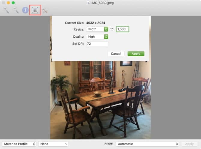 صورة لـ كيفية تغيير حجم الصور على macOS باستخدام تطبيق “الصور” أو “المُعاينة” | ColorSyncUtilityResizeImageMac-FHpdtMfs-DzTechs
