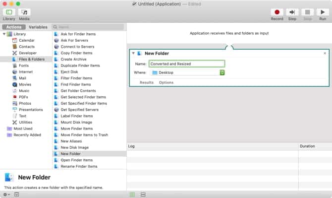 صورة لـ كيفية تحويل تنسيق الصور المتعددة وتغيير حجمها دفعة واحدةً على الـ Mac | CreateNewFolderAutomatorMac-tzdgBLfs-DzTechs