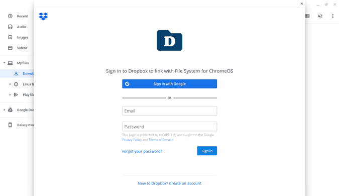 صورة لـ كيفية إضافة Dropbox إلى مدير الملفات في Chromebook | Dropbox_login-hcspYags-DzTechs