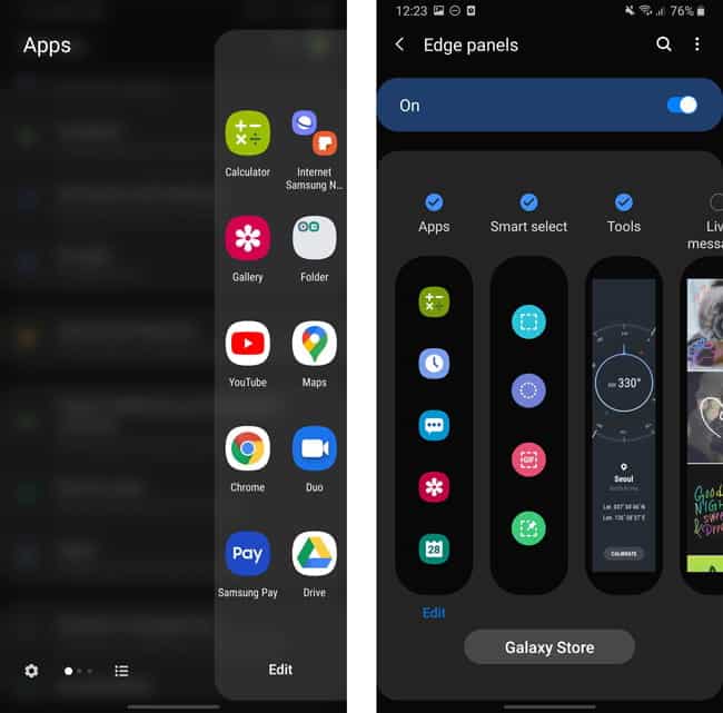 صورة لـ أفضل ميزات One UI لاستخدام هاتف Samsung باحترافية | Edge_Panel_Samsung-8KGSzNfs-DzTechs