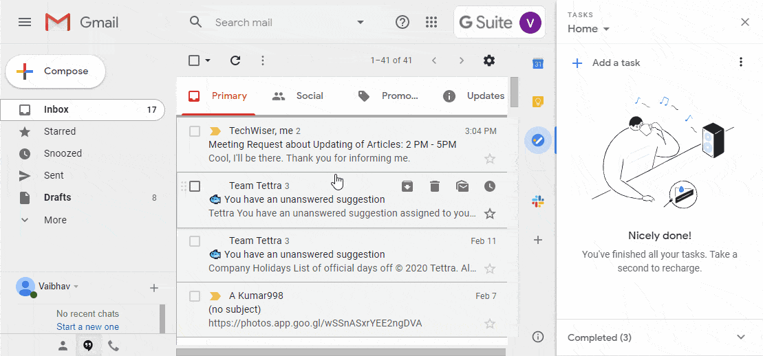 صورة لـ مقارنة بين Google Tasks و Google Keep: ما الفرق؟ | Google-Tasks-Email-Link-1-DzTechs