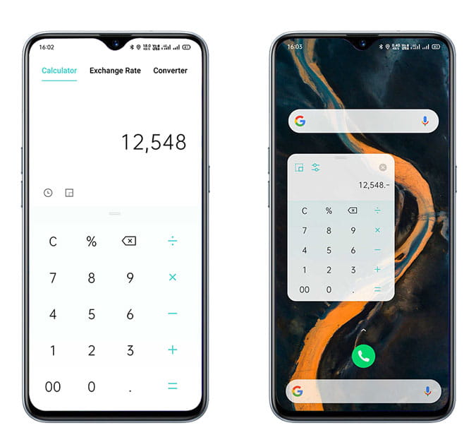 صورة لـ نظرة عامة على أفضل ميزات Realme UI | RealmeUI_Floating_Calculator-XrQUJLfs-DzTechs