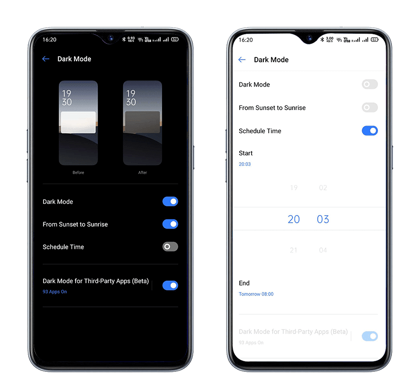 صورة لـ نظرة عامة على أفضل ميزات Realme UI | Realme_UI_Dark_Mode-PnSUJLfs-DzTechs