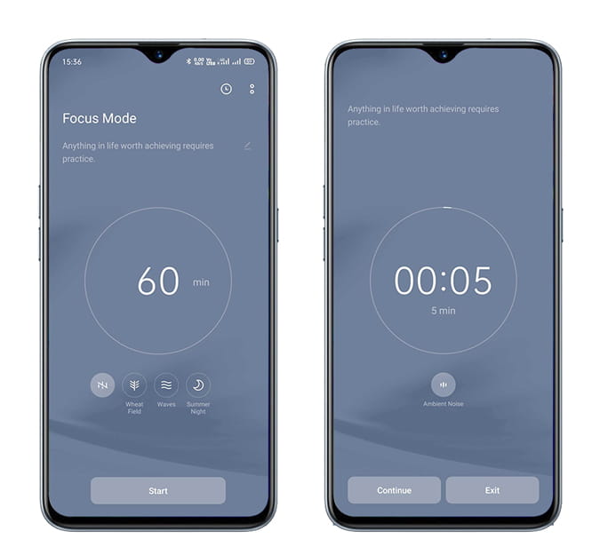 صورة لـ نظرة عامة على أفضل ميزات Realme UI | Realme_UI_Focus_Mode-aYQUJLfs-DzTechs
