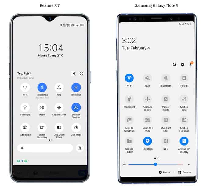 صورة لـ نظرة عامة على أفضل ميزات Realme UI | Realme_UI_Samsung_OneUI-THQUJLfs-DzTechs