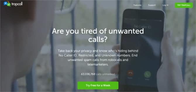 صورة لـ كيفية إلغاء حظر رقم جهة الاتصال على iPhone الخاص بك | Trapcall_website_homepage_showing_how_to_unblock_unknown_numbers-kMoVcNfs-DzTechs