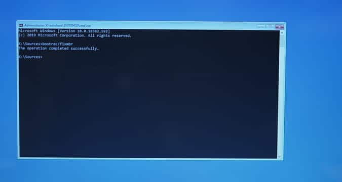 صورة لـ كيفية إصلاح رسالة الخطأ Bootmgr is missing في نظام Windows 10 | bootrec_fixmbr_1-6ku3pNfs-DzTechs