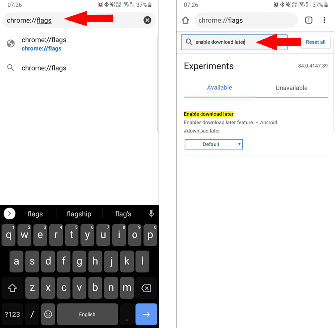 صورة لـ كيفية جدولة التنزيلات على Chrome لنظام Android | chrome_flags_1-bd6Hrbgs-DzTechs