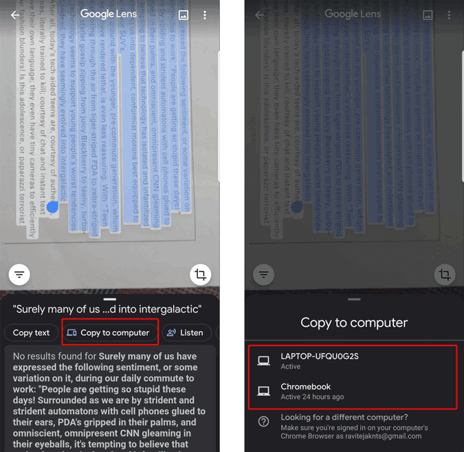 صورة لـ كيفية نسخ النص من الورقة الفعلية إلى جهاز الكمبيوتر المحمول باستخدام Google Lens | copying_text_from_Google_lens_to_computer-zEXbvags-DzTechs