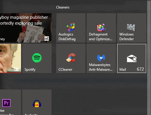 صورة لـ كيفية إنشاء أشكال بلاطات مُخصصة في قائمة ابدأ على Windows 10 | windows-10-live-tile-fence-effect-DzTechs