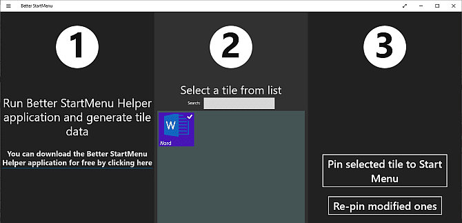 صورة لـ كيفية إنشاء أشكال بلاطات مُخصصة في قائمة ابدأ على Windows 10 | windows_10_custom_live_tile_better_startmenu_pin_new_tile-IwX0EMfs-DzTechs