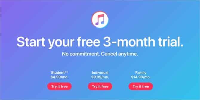 صورة لـ مقارنة بين Spotify و Apple Music وبين YouTube Music: أيُها أفضل لبث الموسيقى؟ | Apple_Music_three_month_trial_and_pricings-Qcjr3Ffs-DzTechs