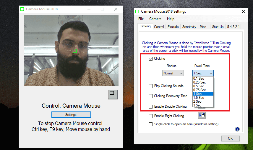 صورة لـ كيفية التحكم في مؤشر الماوس باستخدام كاميرا الويب الخاصة بك | Camera_Mouse_RIght_Click-iVUwlPfs-DzTechs