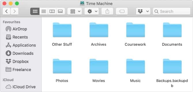 صورة لـ كيفية تقسيم القرص الخارجي لـ Time Machine لتخزين ملفاتك الشخصية | Time_Machine_drive_being_used_for_file_storage_in_Finder-wwxLYPfs-DzTechs