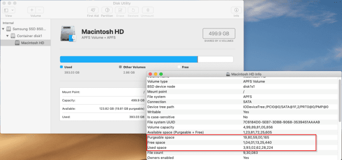 صورة لـ أفضل التطبيقات المجانية للتحقق من مساحة التخزين على القرص على الـ Mac | disk_space_information_in_detail_with_disk_utility-ai2MRPfs-DzTechs