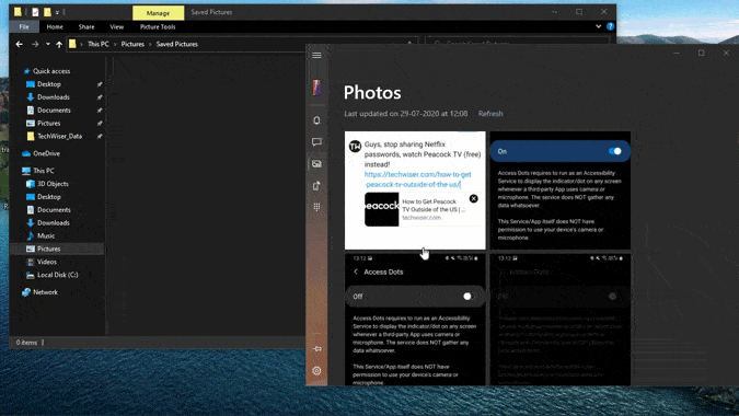 صورة لـ الميزات المخفية والنصائح والحيل على Your Phone Companion | drag-and-drop-images-from-yourphone-to-windows-PC-DzTechs