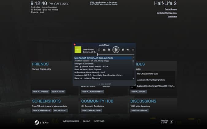 صورة لـ أفضل النصائح والحيل على Steam التي يجب أن يعرفها كل مستخدم مُتقدم | music_player-z1HmHPfs-DzTechs