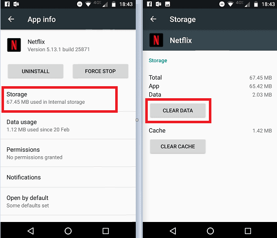صورة لـ هل Netflix لا تعمل كما هو مُتوقع؟ إصلاحات يُمكنك تجربتها! | netflix_android_clear_data-WQkibRfs-DzTechs
