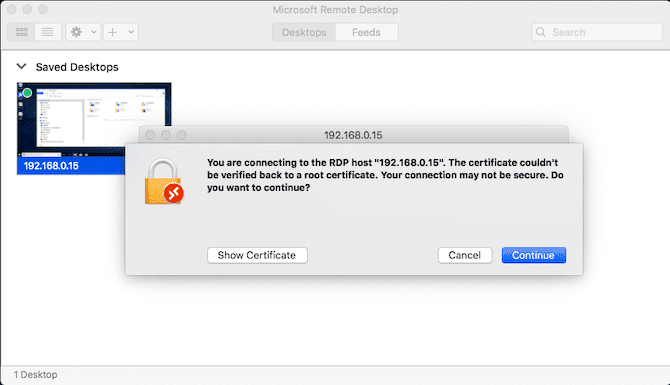 صورة لـ Microsoft Remote Desktop: كيفية الوصول إلى Windows من الـ Mac | security_warning-LN3eYPfs-DzTechs