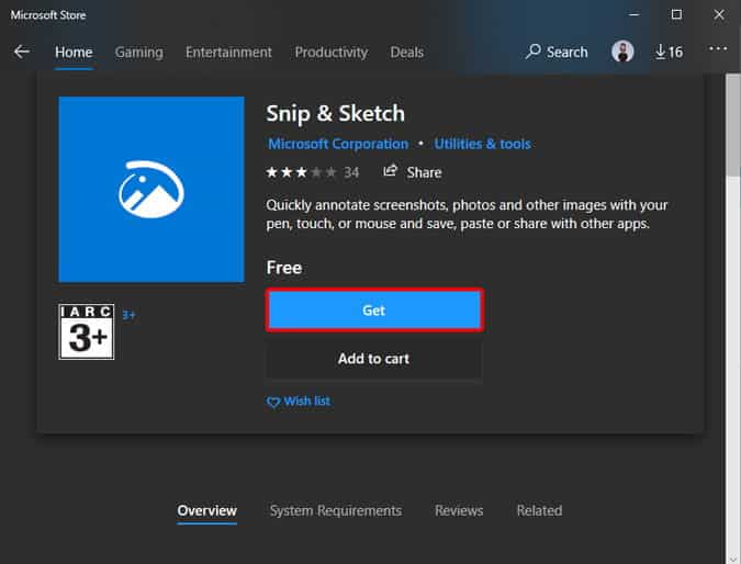 صورة لـ كيفية أخذ لقطة شاشة لشاشة تسجيل الدخول على Windows 10 | snip_and_sketch_app_on_the_play_store-ZKvvWbgs-DzTechs