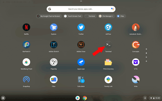 صورة لـ كيفية تخصيص Linux Terminal على Chromebook | terminal_opening-HtbDWcgs-DzTechs