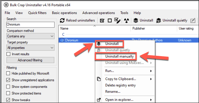 صورة لـ كيفية إلغاء تثبيت متصفح Chromium على Windows 10 | Bulk-Crap-Uninstall-Chromium-DzTechs