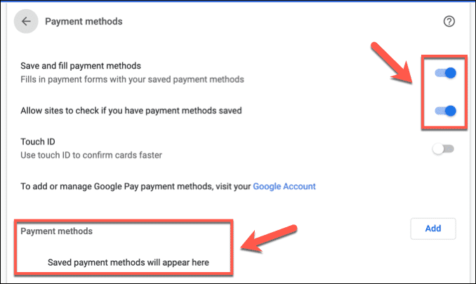 صورة لـ وظيفة الملء التلقائي لـ Google Chrome: الدليل الكامل | Chrome-Payment-Methods-Settings-DzTechs