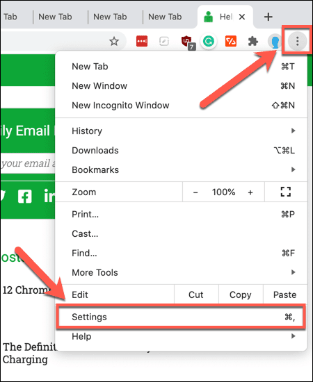 صورة لـ وظيفة الملء التلقائي لـ Google Chrome: الدليل الكامل | Chrome-Settings-Menu-DzTechs