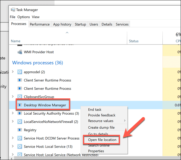 صورة لـ لماذا تتسبب Dwm.exe في ارتفاع استخدام وحدة المعالجة المركزية وكيفية إصلاحها | DWM-File-Location-DzTechs