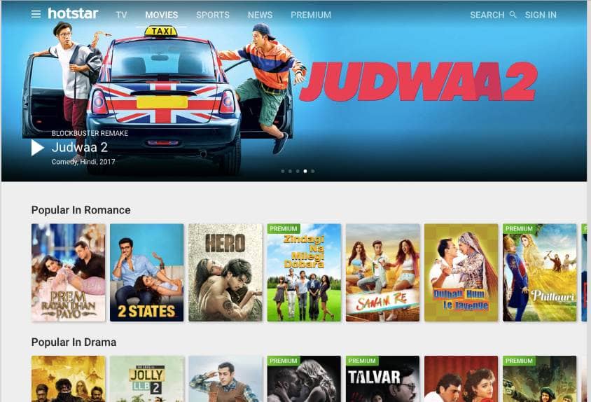 صورة لـ أفضل المواقع المجانية لمشاهدة الأفلام الهندية عبر الإنترنت من الناحية القانونية | Hotstar-12QANfgs-DzTechs