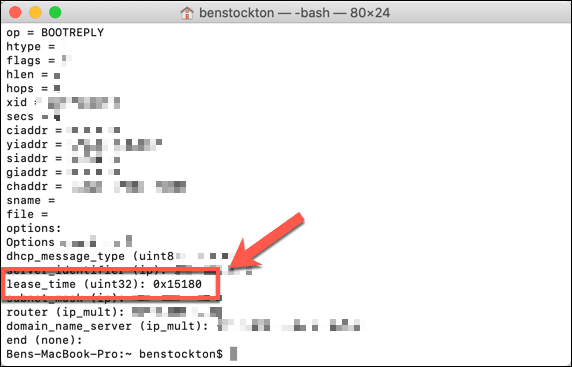 صورة لـ ما هي مدة تأجير DHCP وهل يجب تغييرها؟ | Mac-Ipconfig-DHCP-Lease-DzTechs