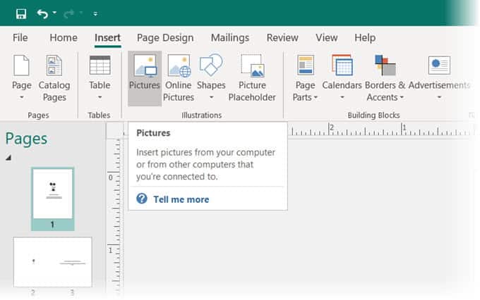 صورة لـ ما هو Microsoft Publisher؟ دليل المبتدئين | Microsoft-Publisher-Insert-Pictures-DzTechs